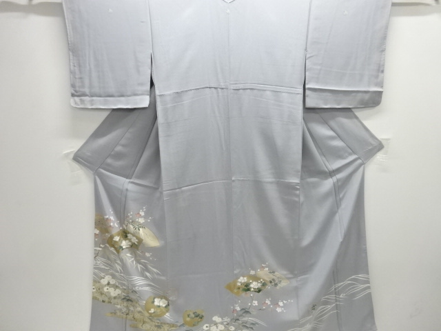 JAPANESE KIMONO / IRO-TOMESODE / KINSAI / JIGAMI PATTERN / ARTIST WORK